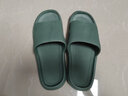 IQGD居家拖鞋男女室内室外浴室防滑轻盈便携柔软静音回弹漏水凉拖鞋夏 条纹漏水拖-绿色 38-39 实拍图