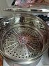 钢米 汤锅304不锈钢锅家用蒸煮炖加厚煮粥锅电磁炉煮锅特高大容量炖锅 钢米第三代高汤锅（带蒸笼） 28cm 实拍图