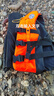 博沃尼克应急救灾防汛防洪物资救生衣游泳衣带救生口哨马甲背心户外钓鱼 橙色XL 实拍图