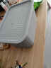 爱丽思（IRIS）收纳篮多功能收纳筐厨房卫生间塑料镂空藤编纹带盖储物口罩收纳盒 L号（42*29*26cm）灰色 实拍图