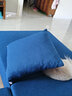 忆自然弹力沙发套罩全包套海绵坐垫套四季通用套盖布巾沙发笠单双人组合 拉花菱形格-水蓝 小坐垫套 宽50-60cm*长50-65cm 实拍图