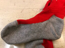 KELME/卡尔美儿童高筒足球袜过膝学生比赛训练毛巾底加厚防滑长筒袜子 红色-幼儿款（27-32） 实拍图