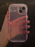 巴蒂尼 粉色水墨晕染iPhone手机壳苹果手机保护套全包摄像头硅胶软壳情侣男女防摔卡通可爱个性 【透粉】波浪边气囊防摔 iPhone 15 Plus 实拍图
