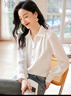 初申春秋简约长袖衬衫女单排扣气质职业通勤上衣白衬衣S132C2204 实拍图