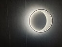 大观园（DGY）后现代简约卧室灯创意极简吸顶灯超薄圆环主卧书房灯中山灯具002O 46W 1174-黑色55CM-三色变光 实拍图