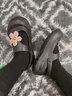 速狐（SUHU）夏季洞洞鞋女软底玛丽珍防滑护士鞋上班韩版学生外穿凉拖鞋凉鞋女 黑色 35-36 适用于35-36的脚 实拍图