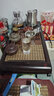 锦格黑檀木茶盘家用功夫茶具储水式茶台大号蓄水抽屉式茶托盘排水托盘 雅致花梨+黑檀长53宽32.4高8cm 实拍图