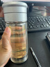 JRINKTEEA茶水分离玻璃杯大容量茶仓车载过滤泡茶水杯男女喝茶杯定制 Q8冰裂银（316不锈钢茶仓） 300ml 实拍图