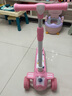 飛鸽儿童滑板车1-3岁3-6岁三合一可推可坐可折叠防侧翻宝宝滑板车 【滑行款】樱花粉 实拍图