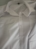 沂伦赫胖子衬衫男宽松肥佬长袖衬衣春秋季加肥加大码纯色商务休闲白衬衫 白色 5XL （220-240斤） 实拍图