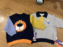 博睿恩（Pureborn）宝宝卫衣儿童春秋装男童学院风上衣条纹洋气婴儿衣服小童POLO衫 蓝白条纹 100 实拍图