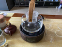 唐述耐高温玻璃茶具提梁煮茶壶烧水泡茶壶养生壶白茶家用电陶炉煮茶器 提梁蒸煮茶壶+G22黑檀木色 900ml 实拍图