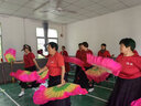 SANBF 扇子舞蹈扇跳舞表演道具儿童扭秧歌古典双面广场舞一对左右手 18骨飘20绿黄玫1对 实拍图