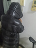 雪中飞【雪中飞黑曜石鹅绒服】保暖男童中大童亮面女童长款儿童羽绒服 黑色 160 实拍图
