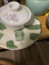 炫依酷隔热垫青花杯垫锅垫碗垫密胺仿瓷树脂餐垫盘垫锅垫餐垫杯垫 绿色树叶2个装 实拍图