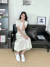 Olrain欧芮儿法式杏白色连衣裙女2024年夏季新款气质镂空针织裙子 杏白色 XL 晒单实拍图