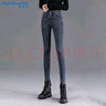 真维斯（JEANSWEST）牛仔裤子女2025夏季高腰弹力紧身修身小脚裤子女铅笔裤蓝灰色27 实拍图