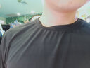 美津浓（MIZUNO）短袖t恤男士凉感冰丝夏季薄款户外青年速干衣 黑色【2104】 M 实拍图