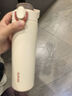 苏泊尔保温杯女士学生316L不锈钢水杯泡茶杯大容量便携高颜值茶水分离杯 墨韵灰【折叠提手】500ml 实拍图