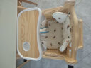 Saoors餐椅婴儿宝宝家用多功能餐桌椅儿童实木靠背折叠饭桌椅子 有漆原木色经典款 实拍图
