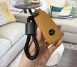 VALU APURENESS高档真皮汽车钥匙扣bv奔驰宝马奥迪保时捷男女士挂饰件链钥匙套 法国版 哑光黑【配标准马蹄扣】 实拍图
