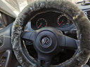 启韵 冬季纯羊毛汽车方向盘套可爱保暖短毛绒车把套皮毛一体冬天通用 科技灰羊毛把套 实拍图