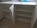 布曼伦欧式阳台收纳置物柜家用储物柜大容量杂物地柜鞋柜防晒飘窗柜定制 长105深40高90三门三层 实拍图