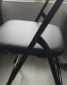 全品屋椅子折叠椅凳子电脑椅子靠背餐椅网椅子学习椅办公家用会议培训椅 【PU福利款】黑架+黑面 【1只装】 实拍图