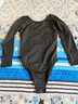 艾舞戈拉丁舞服装女童舞蹈服套装少儿表演练功服比赛服女孩拉丁舞裙 黑色连体服+酒红鱼尾裙（长袖） 140 (身高140-150cm) 实拍图