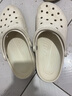 鲨鹈鹕洞洞鞋男士大码拖鞋防滑室外迪特沙滩鞋女透气包头休闲凉鞋男 明星白 40 实拍图