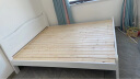 康木昂床北欧实木床双人床现代简约大床卧室松木出租屋床 白漆无抽送5厘米棕垫 1.8米*2米 实拍图