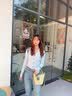 CIRCLOFY瑟夕镂空v领针织衫开衫女2025春季上衣露肩长袖毛衣打底衫外套 浅蓝色 160/84A/M 实拍图