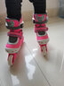 米高溜冰鞋儿童全闪光轮直排轮旱冰鞋轮滑鞋可调尺码S1【培训适用】 粉色 八轮全闪 S (27-30)3-5岁 实拍图