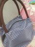 畅印防泼水牛津布女包多功能妈妈手提小布包便当包饭盒袋休闲帆布包 蓝色条纹 小号 实拍图