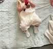 标点熊超萌新生婴儿连体衣服男女宝宝哈衣爬服薄款吊带裤背带裤套装夏季 吊带熊黄带帽 66码 建议身高52-66 实拍图