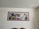 良品大师山水画办公室挂画中式客厅装饰画万里长城靠山图茶室字画风景壁画 富春山居图A1 90*240cm宣纸锦绫+有机玻璃+红褐色实木框(大气款） 实拍图