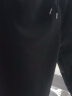 罗蒙（ROMON）    加绒运动裤女2025秋冬款外穿高个子卫裤时尚百搭宽松灰色保暖 黑色【加绒】 L 【建议115-130斤】 实拍图