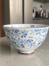 光峰 日本进口小蓝芽陶瓷米饭碗汤碗泡面碗复古碗日式家用餐具釉下彩 12*7cm 中号碗 4.7英寸 实拍图
