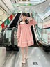 安妮优儿（Anneyol）女童连衣裙秋季2025新款秋装小女孩秋冬裙子儿童洋气女童装公主裙 粉色 150 实拍图