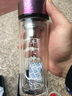 eno纯钛抗菌耐高温玻璃杯双层隔热水杯男女士杯子定制便携茶水杯 冰花紫金 300ml-VT02 实拍图