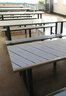 德睿聚 食堂餐桌椅学校公司员工工地餐桌椅服务区餐桌连体快餐桌椅组合 长条凳  不锈钢（8人位） 实拍图