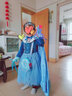 婉凯冰雪奇缘2女童毛领爱莎公主裙儿童连衣裙艾莎服装 加绒毛领裙+饰品9件套 110 实拍图