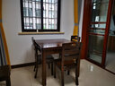 南之安 全实木餐桌正方形餐桌椅组合长方桌小户型吃饭桌中式餐厅八仙桌 胡桃色 0.9m 一桌4椅 实拍图