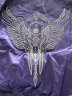 BOY LONDON【夜光骑士】秋季男女款假两件银线翅膀缎面夹克N23017 紫色 XS 晒单实拍图