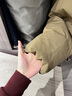 太平鸟男装羽绒服灯芯绒拼接男短款冬季情侣面包服 饼干棕1 XXXL  实拍图