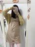 森卡龙围裙女家用厨房防水防油网红工作服实用新款罩衣大人长袖围腰简约 粉色Hello【防水防油】 实拍图