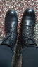 红蜻蜓高帮7孔马丁靴女靴子厚底增高加绒保暖棉靴女牛皮靴女 WTC434331C 实拍图