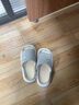 洁丽雅亚麻拖鞋男款夏季室内家居家用防滑办公室透气棉麻布男士凉拖居家 浅灰 40-41 (适合39-40码) 实拍图