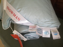 斯诺曼加厚高档100支贡缎进口95白鹅绒羽绒被芯冬被子2.0*2.3m充1300g蓝 实拍图