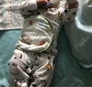 婧麒（JOYNCLEON）婴儿连体衣春秋宝宝纯棉打底哈衣新生儿衣服四季款爬服装 喷水象 66cm 实拍图